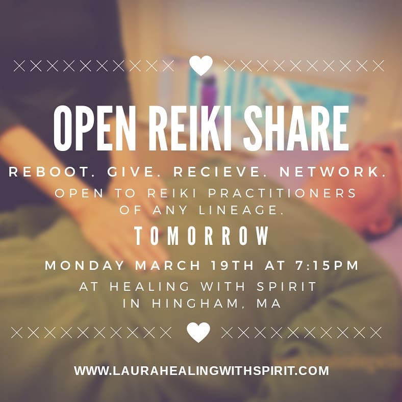 Hope you will join us TOMORROW for our next Reiki Share